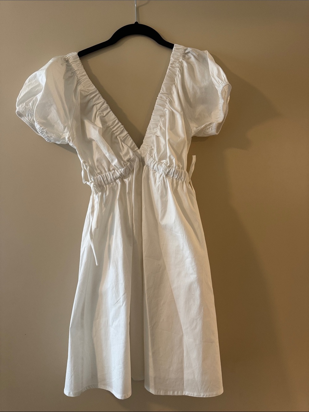 bp White Puff Sleeve Mini Dress